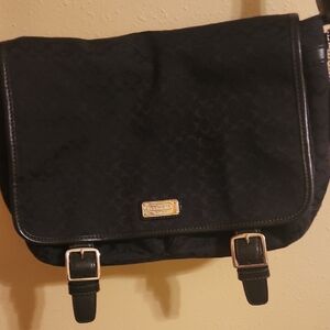 Coach Black Signature Men's Messenger Bag